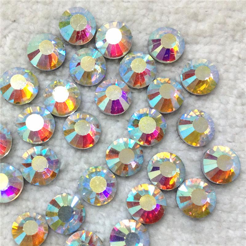 Wholesale-[Order 2 Packs Get 10% off ] Crystal AB COLOR DMC HotFix Rhinestones for DIY Garment SS6 SS10 SS16 SS20 SS30 SS34 SS40