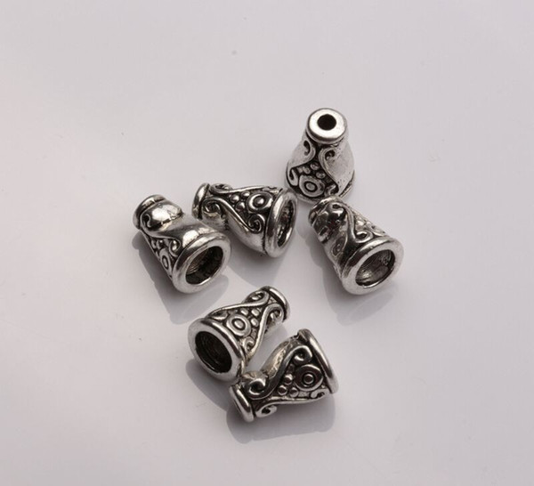 Hot ! 150 pcs Antique silver Zinc Alloy Craft seed Bead End Caps Cones 10x7mm (461)