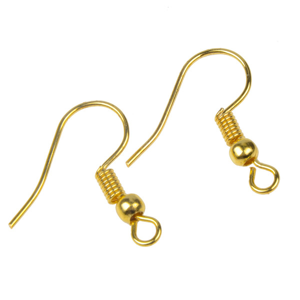 Wholesale 1000Pcs Earring DIY Hooks Gold Bronze Silver Ear wire Clasp Accessories Women Beauty Earring Making Holder Hook Fittings