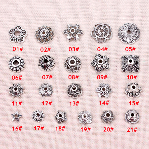 The silver beads cap receptacle jewelry DIY Jewelry Findings making 200pcs/set