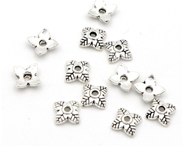 1000Pcs/lot Tibetan Antique Silver Flower Bead End Caps For Jewelry Making Findings Diy Accessories