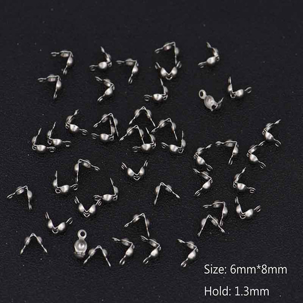 100pcs MixSize Wholesale Rivca Silver stainless steel accessories Bead Buckles For Jewelry Making Findings Connectors