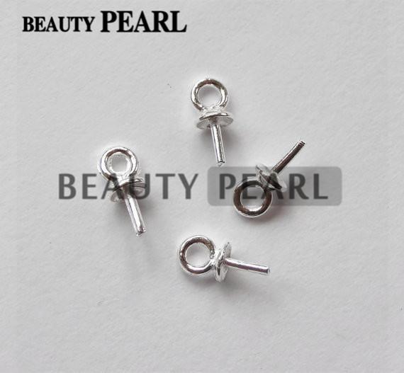 100 Pieces Wholesale Beads End Connectors for Charms DIY Pearl Findings 925 Sterling Silver Bead Caps