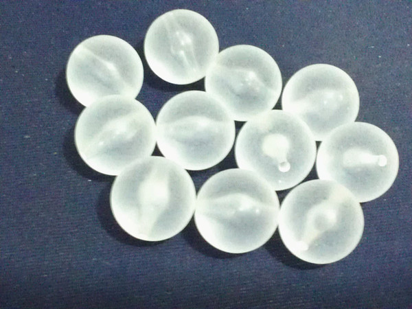 Newest !! 20mm 100pcs/lot Transparent Acrylic Beads With Frosting Effect