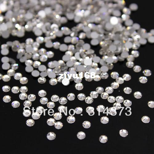 1 Pack Bling Charm Clear Glass Flat Back Crystal Beads Rhinestones Non Hotfix Nail Art Salon Cellphone Scrapbooking Decorations