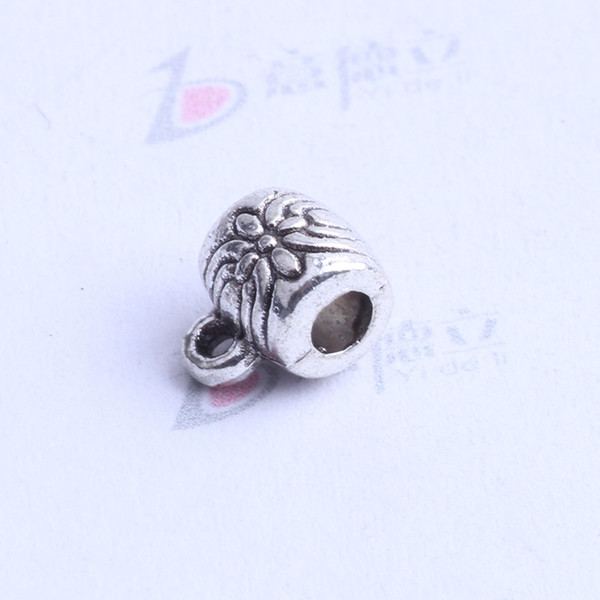 tee union with pattern Bead caps charm antique silver/bronze Zinc Alloy for DIY pendant Jewelry Making Accessories 100pcs 2412