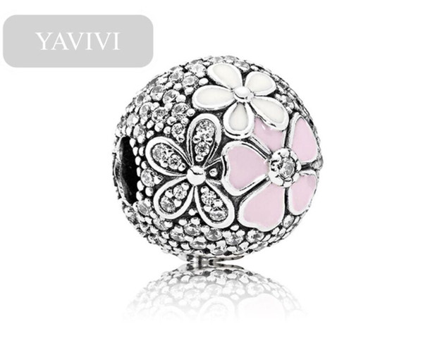 YAVIVI charms Popular peach blossom beads string jewelry creative diy flower beads chain accessories wholesale