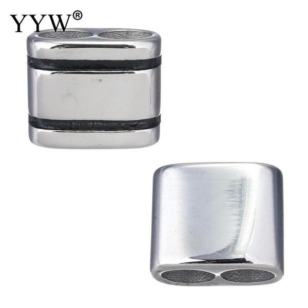 12PCs/Lot Stainless Steel Magnetic Clasp Jewelry Findings Bracelet Bangle Components Wholesale Double-Hole Approx 6.5mm