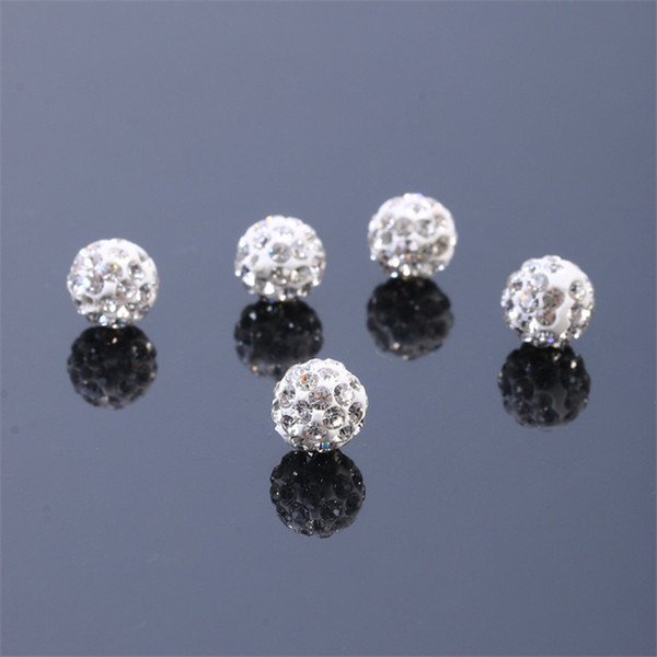 100pcs 10mm Round Ball Crystal Rhinestones Beads for DIY Jewelry Making