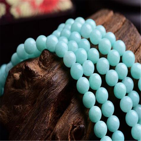 Natural Stone Aqua Amazonite Round Loose Beads Strand 4mm Size for Jewelry Making Diy Beautiful Beads