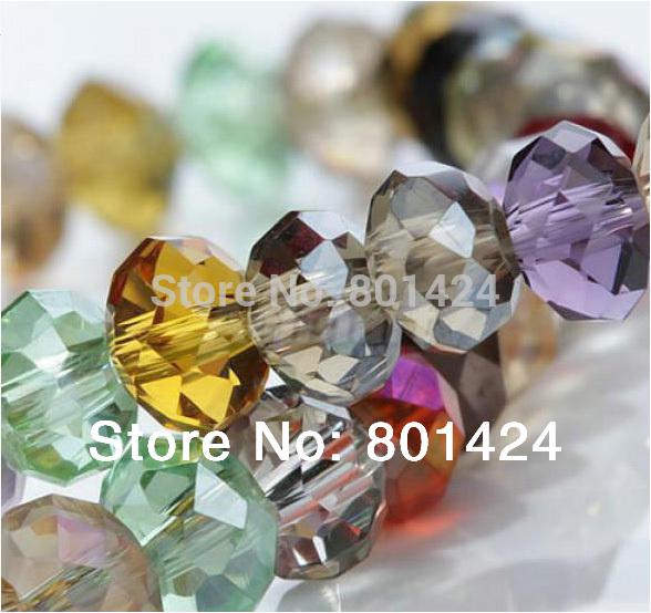 Wholesale-100pcs 72-1 Assorted china top AAA quality 5040 assorted crystal beads 4MM 6MM 8MM 10MM Faced glass rondelles bead