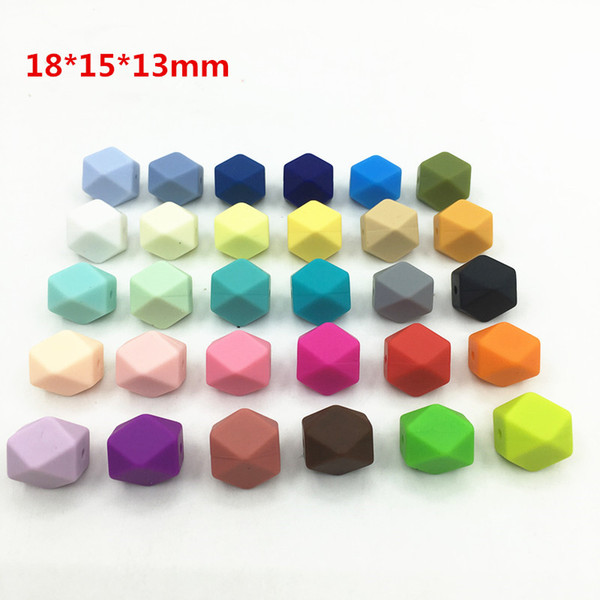 Wholesales Geomtric Silicone Teething Beads ,hexagon chew beads for baby silicone nursing beads