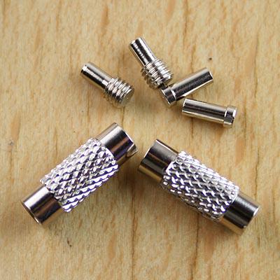 50sets nickel-tone screw ClaspS FOR Stainless Steel Chain making H0697