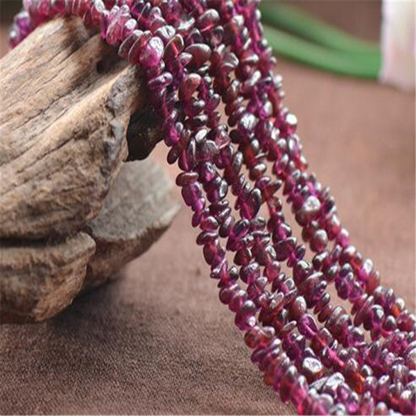 Garnet Beads Stone Irregular Natural Gravel Diy Charm for Jewelry Making Findings a String of Beads 78cm DHL