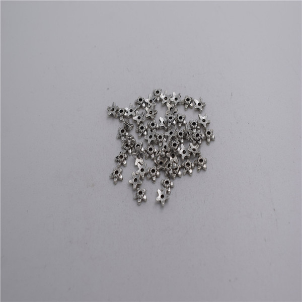 new Materials: zinc metal alloy 5mm,hole:1mm 200pcs Antique silver plated beautiful little star bead cap T0167