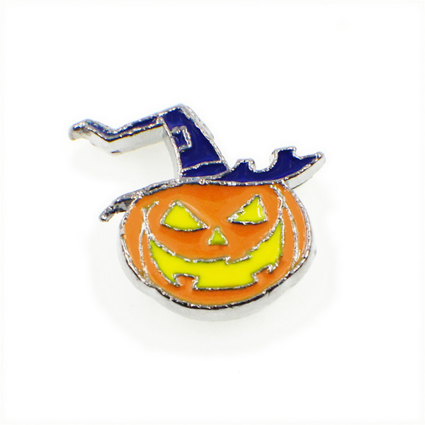 SL458 Halloween pumpkin Slide Charms 50pcs 8mm Fit 8mm Pet Collars Wristbands Belts key chain DIY accessory lowest price