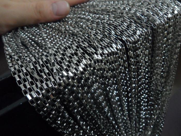 Free shipping in bulk 10 meters long box link chain silver Stainless Steel 2.5mm jewelry finding DIY