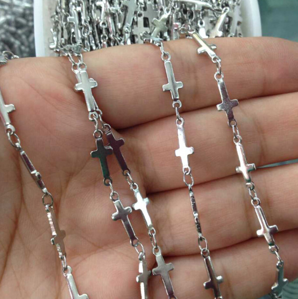 wholesale price 5meter Lot in bulk New Fashion Jewelry Finding Cross Jesus chain Chain Stainl
8000
ess steel DIY Necklace jewlery Marking