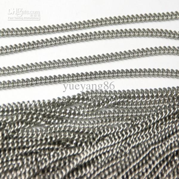 Sales promotion !10 meter Fashion polishing silver Stainless Steel thin 2mm cowboy chain.jewelry finding no clasp.DIY necklace In bulk