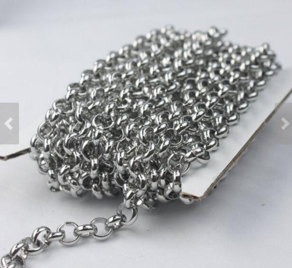 free shipping Lot 5meter in bulk Shiny Smooth stainless steel heavy huge 8mm Rolo lINK Curb chain jewelry 
8000
findings Chain marking DIY Necklac