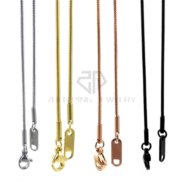 Free shipping snake chain with lobster clasp 55cm can be choose 316L stainless steel snake chain