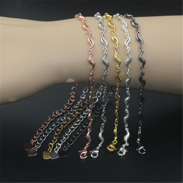 BoYuTe 5 Pieces Women Bracelet Jewelry Factory Direct Sale 5 Colors Plated Handmade Chain Bracelet Jewelry Findings & Components