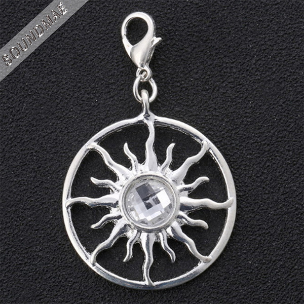 Family Tree Of Life Charms Pendants Silver Sun Colorful Smile Cartoon Jewelry DIY Soundmae