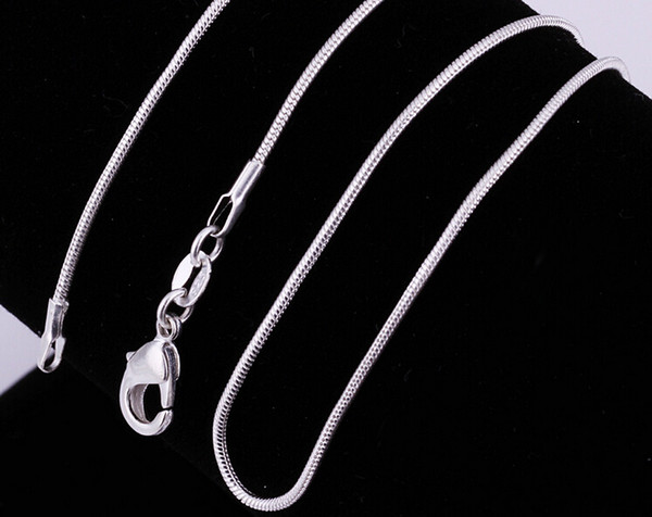 925 silver Plated Smooth Snake Chain Necklace 45cm With Extension DIY Jewelry Component