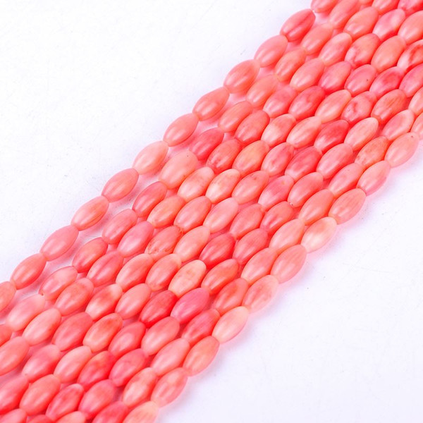 1pack/lot 5*9mm High quality oval shape pink Coral loose spacer beads DIY for bracelet necklace jewelry making