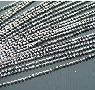 100pcs common Dog Tag Ball Chain Necklaces 2.4mm*55cm Bead ball stainless bead chain TB1 free shipping