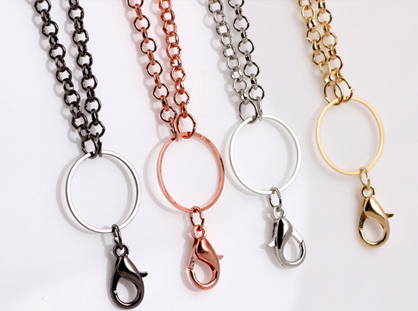 Wholesale 10pcs/lot Metal Long Floating Locket Chain / Necklace Fit For Magnetic Glass Charms Locket Pendant