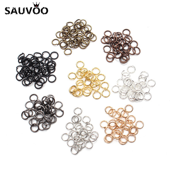 200pcs/lot 5mm Open Jump Rings Bronze/Gunblack/Gold/Rose gold/Silver/Rhodium Link Loops for DIY Jewelry Making Connector F309