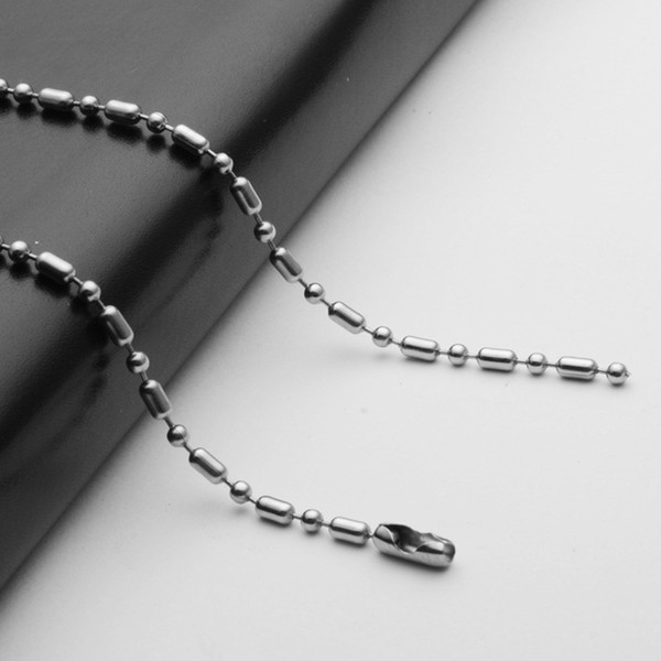 2.4mm/3mm Silver Color Stainless Steel Bamboo Ball Bead Chains Bulk For Diy Bracelet Necklace Jewelry Findings Making