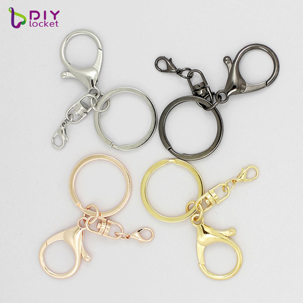 10pcs/lot Wholesale And Retail 30mm Lobster Buckle Keychains Zinc Alloy For Diy Accessories LSDA03