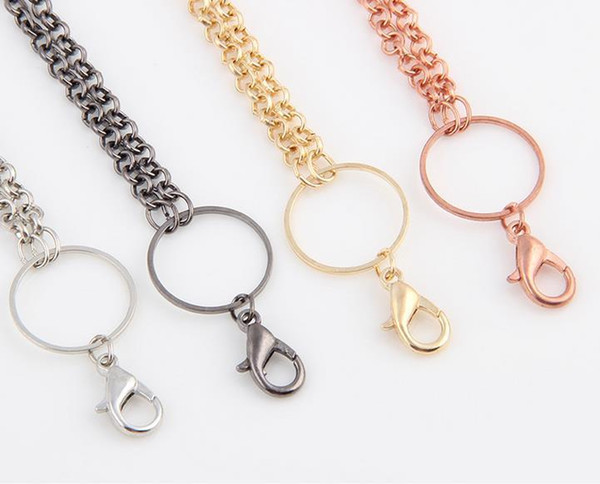 Hot Fashion Jewelry Findings 65cm Lady Long Rolo Link Chain Necklace with Lobster Clasps for DIY Magnetic Glass Floating Lockets