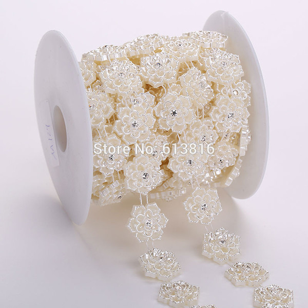 20mm Sewing Accessories Ivory Half Pearl Flower Flatback Pearls Sew On Beads For Clothes Bags Decoration DIY