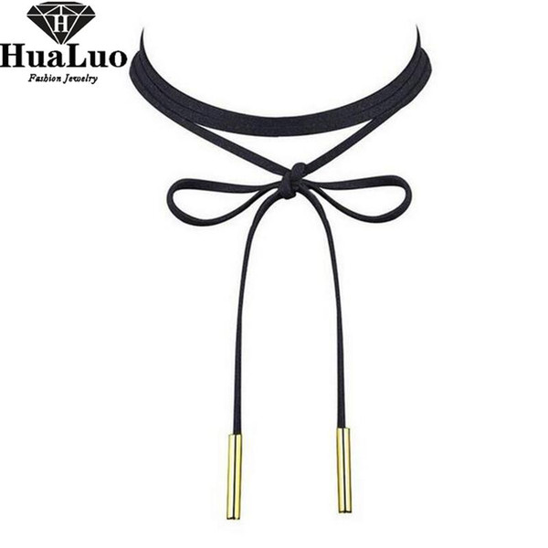 HUALUO Womens Black Short Velvet Choker Necklace for Girls Classic Velvet Stretch Gothic Maxi Necklaces for Christmas Gift N3049