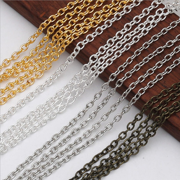 2019 Brand New Fashion DIY O-Shaped Chains Wholesale Jewelry Findings Components 2mm Alloy Chains For Necklace Earrings Bracelets LP003