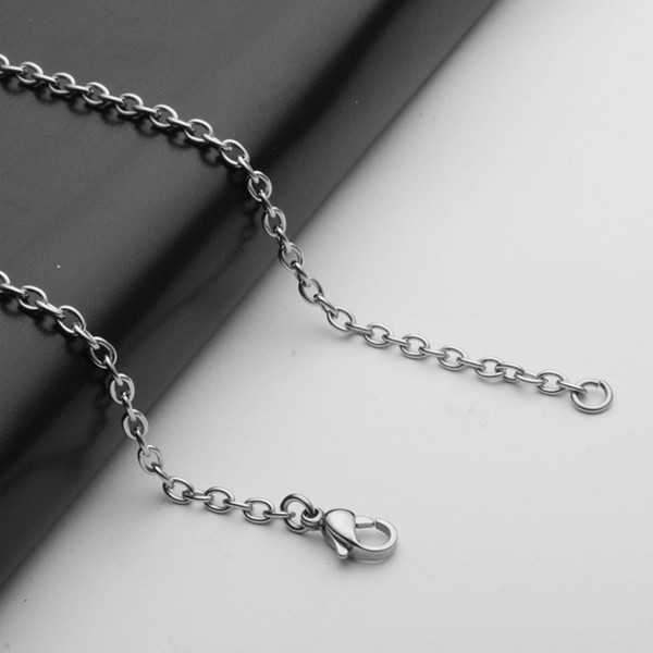 3mm Stainless Steel Necklace Chains Bulk Fit Bracelets Findings Wholesale Silver Color Link Chain For Jewelry Making