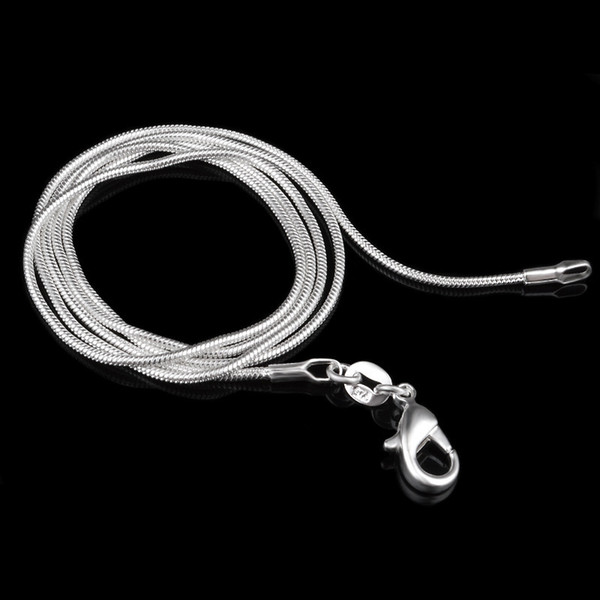 SALE ! 2MM 16-24inches stamped 925 Silver Snake Chain Necklace Fashion DIY Jewelry MAKING Best Price