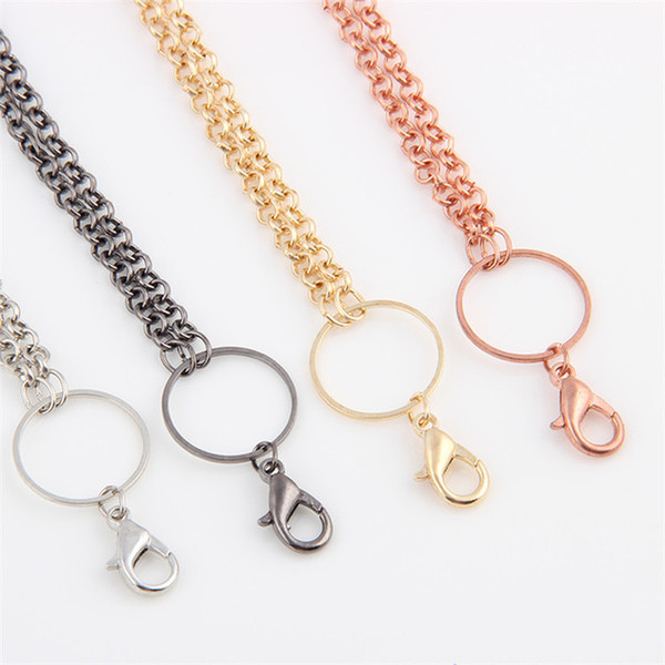 10PCS Mixed Color Single chain necklace DIY lockets frame Pendant chain necklace Jewelery Findings for lady women