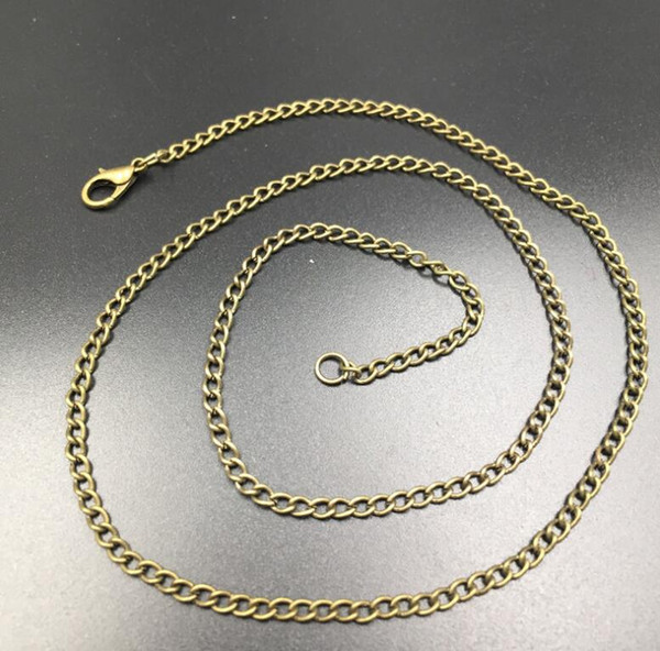 Manufacturer direct sale 50cm ancient bronze necklace chain Bronze Chain Necklaces