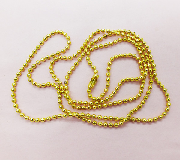 Free ship! W-3949 Bulk 100pcs/lot 2.4mm Gold Tone Jewelry Ball Chain (65cm)