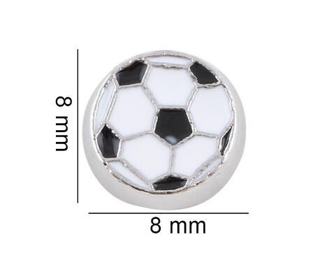 20PCS/lot Floating Locket Charms Sport Soccer Ball Fit For Glass Magnetic Locket Jewelry Making