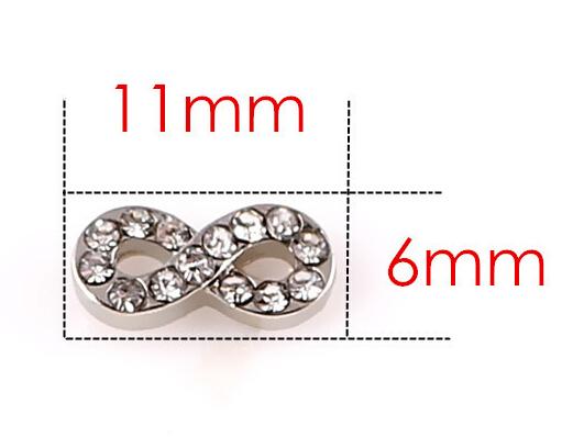 Wholesale 20PCS/lot Crystal Silver Infinity Alloy Floating Locket Charms Fit For Memory Glass Magnetic Locket