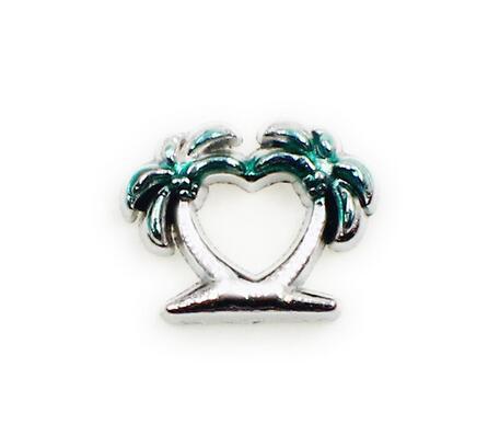 20PCS/lot Coconut Tree DIY Alloy Floating Locket Charms Fit For Glass Living Magnetic Memory Lockets Fashion Jewelrys