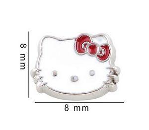 20PCS/lot Red Cat Floating Locket Charms Fit For Glass Magnetic Memory Floating Locket Pendant Jewelrys Making