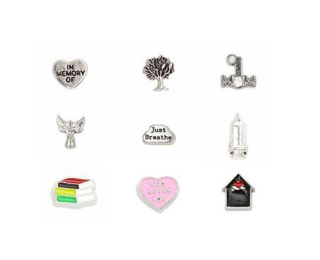 Multiple Choice 20PCS/lot MOM House Book Family Tree Angel Floating Locket Charms Fit For Memory Magnetic Locket Pendant Fashion Jewelrys