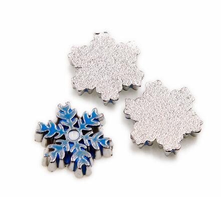 20PCS/lot Blue Snowflake Floating Locket Charms Fit For Magnetic Glass Living Memory Locket Pendant Fashion Jewelrys