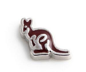 Wholesale 20PCS/lot Animal Kangaroo Charm, DIY Alloy Floating Charms Fit For Magnetic Glass Living Locket Pendant